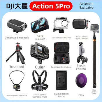 Suport de gât pentru camera de acțiune cu bază magnetică pentru eliberare rapidă și adaptor pentru cap