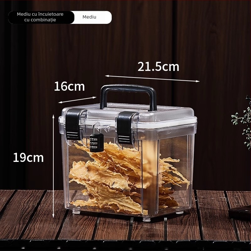 Cutie de depozitare portabilă din PET, model 677, de purtat în mână, rezistentă la praf, multifuncțional