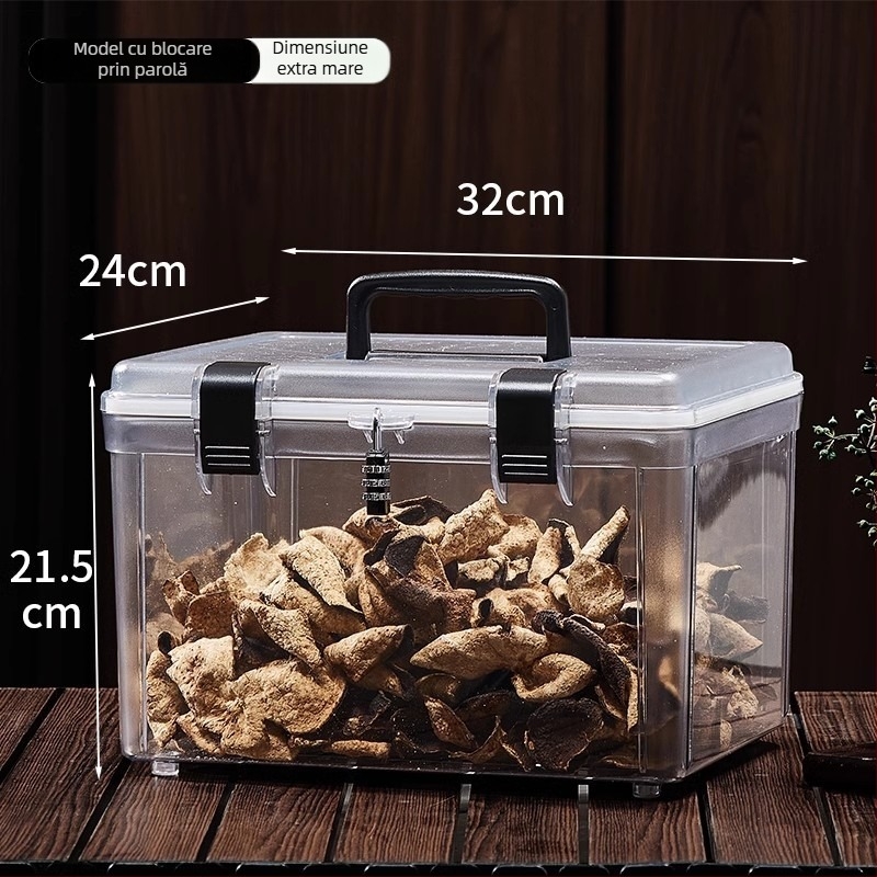 Cutie de depozitare portabilă din PET, model 677, de purtat în mână, rezistentă la praf, multifuncțional