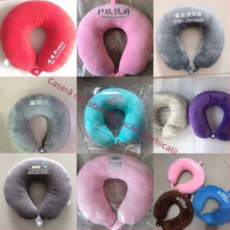 Pernă pentru gât în formă U pentru călătorii cu mașina și somn – stil modern minimalist, umplutură PP bumbac, țesătură din fibre chimice