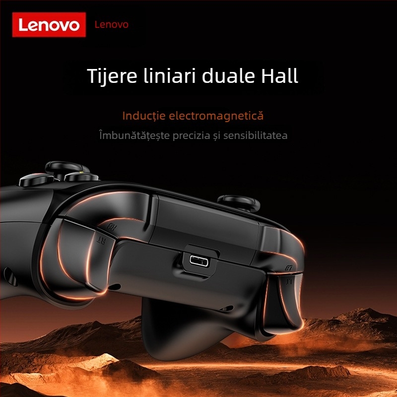 Lenovo S02 gamepad fara fir, trei moduri, Hall trigger, Type-C, vibrație