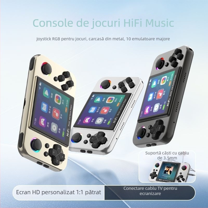 Controler de joc portabil cu joystick-uri duale și sunet stereo, carcasă din silicon, memorie 825GB, compatibil PS5