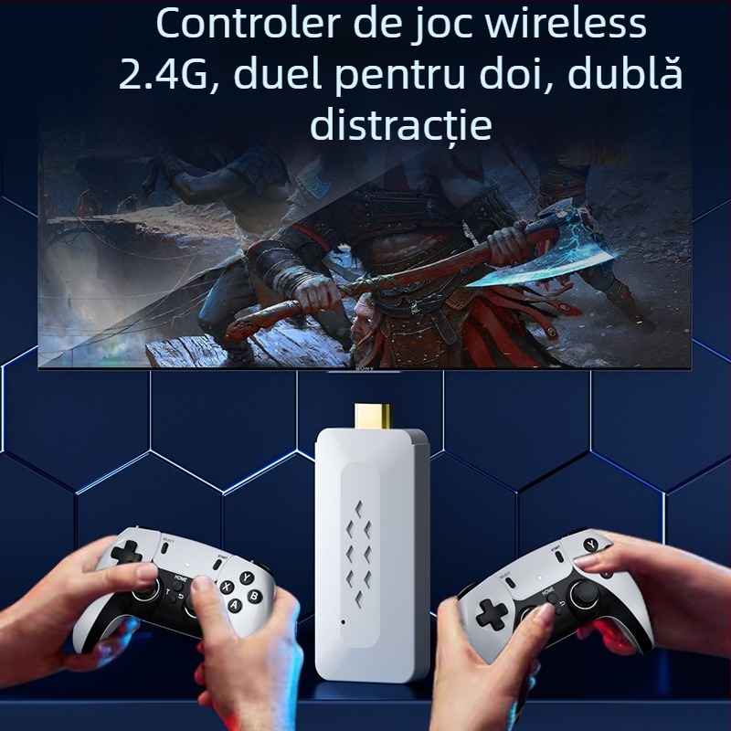 Consolă de jocuri M22 — controler arcade wireless pentru TV, doi jucători, 64GB/128GB, HDMI, compatibil PC-USB
