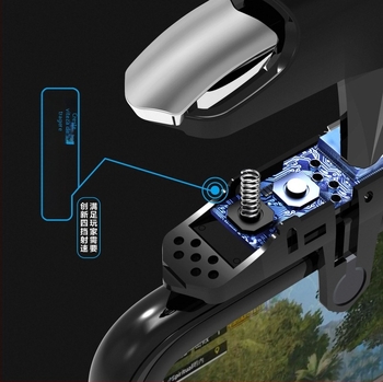 Controler de joc wireless pentru smartphone cu butoane Burst pentru tiruri și carcasă din ABS