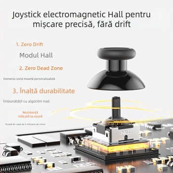 Controler de joc Switch2 cu vibrație HD, conectivitate wireless Bluetooth, macroprogramare NFC, joystick Hall, interfață Type-C, pentru Switch/PC/Android/iOS
