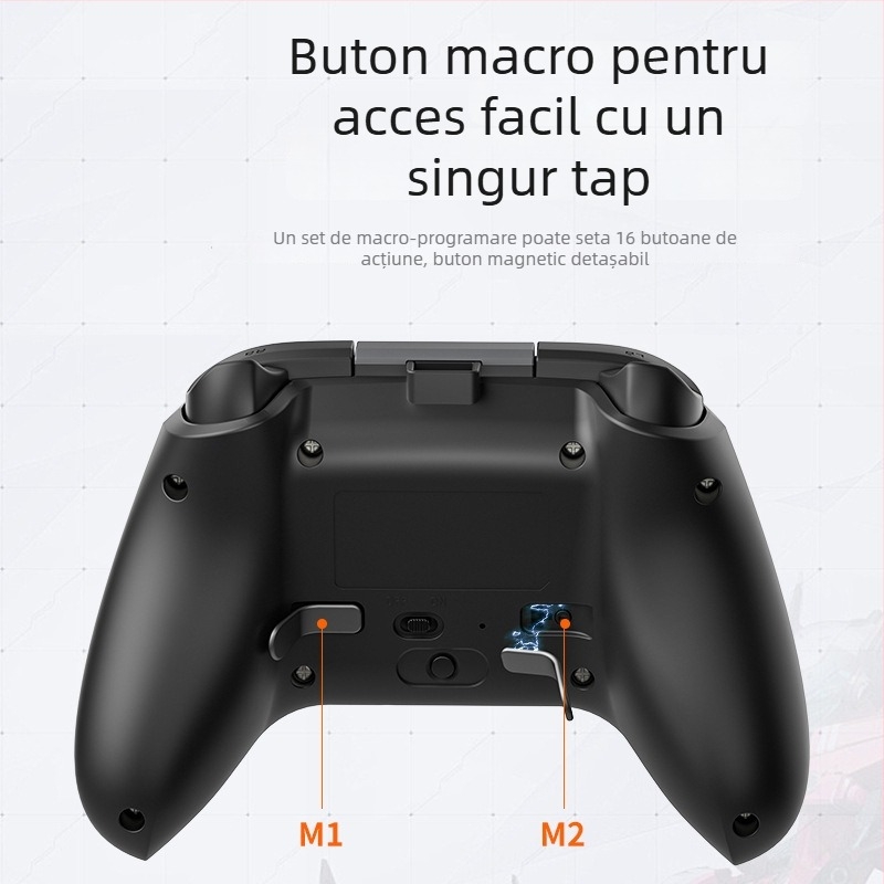 Controler de joc Switch2 cu vibrație HD, conectivitate wireless Bluetooth, macroprogramare NFC, joystick Hall, interfață Type-C, pentru Switch/PC/Android/iOS