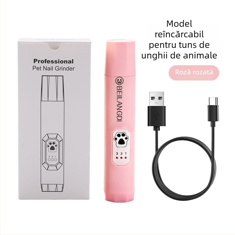 BEILANGDI polizor electric pentru unghii la animalele de companie – ABS, pentru pisici și câini