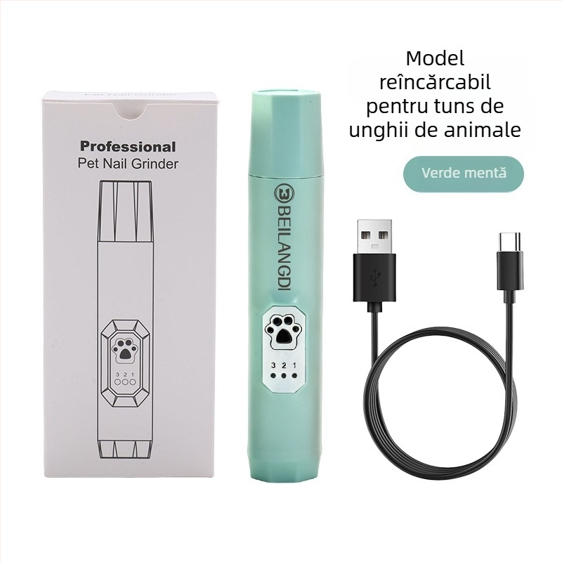 BEILANGDI polizor electric pentru unghii la animalele de companie – ABS, pentru pisici și câini