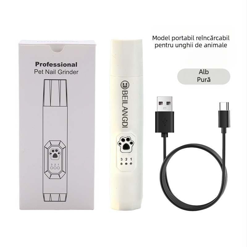 BEILANGDI polizor electric pentru unghii la animalele de companie – ABS, pentru pisici și câini