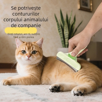 Perie de îngrijire pentru animale de companie pentru descurcarea părului și îndepărtarea părului liber - ABS / oțel inoxidabil, Seven oh