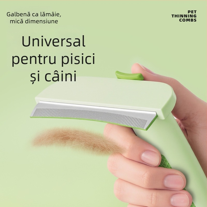 Perie de îngrijire pentru animale de companie pentru descurcarea părului și îndepărtarea părului liber - ABS / oțel inoxidabil, Seven oh