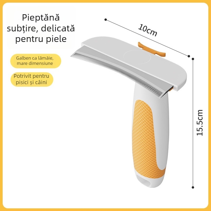 Perie de îngrijire pentru animale de companie pentru descurcarea părului și îndepărtarea părului liber - ABS / oțel inoxidabil, Seven oh