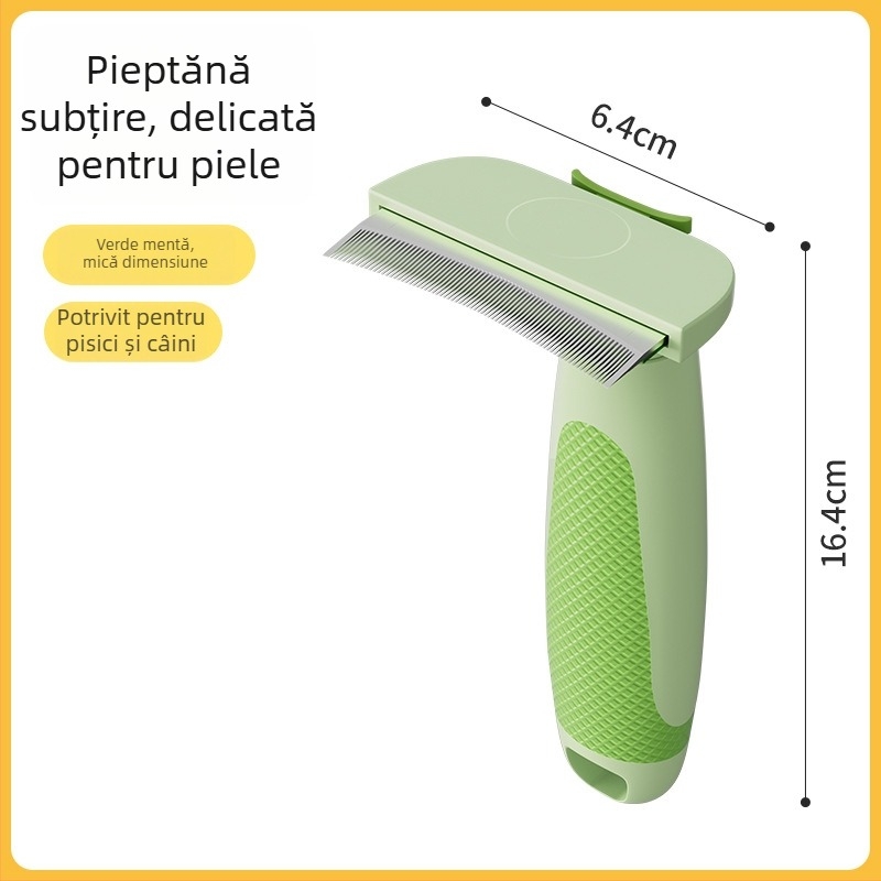 Perie de îngrijire pentru animale de companie pentru descurcarea părului și îndepărtarea părului liber - ABS / oțel inoxidabil, Seven oh