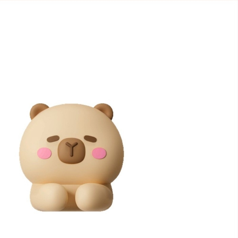 WS-R02 Capibara rulment pentru cabluri din silicon, suport de birou, stil desen animat, PVC, pentru cabluri audio și date