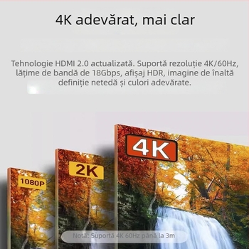 Cablu HDMI la Mini HDMI/Micro, 4K60Hz, HDMI 2.0, cupru, placat cu aur, lungime 0.5–10 m, Wadexun