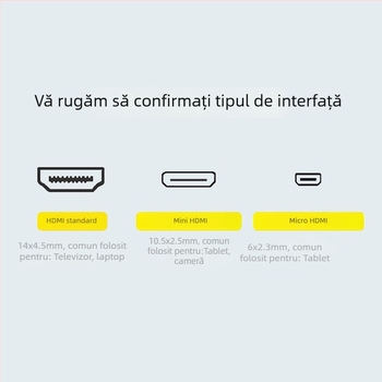 Cablu HDMI la Mini HDMI/Micro, 4K60Hz, HDMI 2.0, cupru, placat cu aur, lungime 0.5–10 m, Wadexun