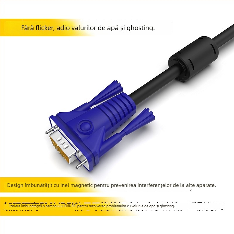 Cablu VGA VG006, cupru conductor, turnare prin injecție, lungime 1,5–50 m, interfață VGA