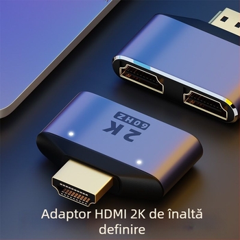 Adaptor splitter HDTV 1 la 2 cu cablu din aliaj, interfață HDTV, cablu adaptor, pentru dispozitive digitale