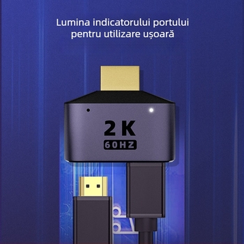 Adaptor splitter HDTV 1 la 2 cu cablu din aliaj, interfață HDTV, cablu adaptor, pentru dispozitive digitale