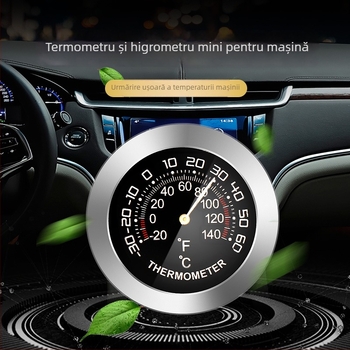 Mini monitor de temperatură și umiditate pentru mașină, cu precizie înaltă, rezistent la umezeală, termometru-higrommetr pentru interior.