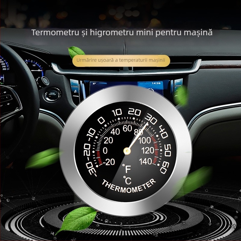 Mini monitor de temperatură și umiditate pentru mașină, cu precizie înaltă, rezistent la umezeală, termometru-higrommetr pentru interior.