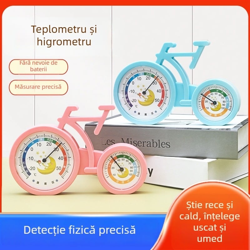 Termometru interior și higrometru, design cu desene animate pe masă pentru camera copilului, Brand Jiazeda, utilizare casnică, marcă privată licențiată: Da, China