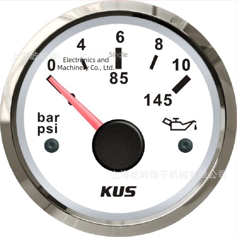 Manometru de ulei cu afișaj LED, 5/10 Bar, pentru mașini și bărci, 12-24V, oțel inoxidabil + plastic, model KY