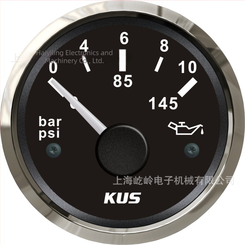 Manometru de ulei cu afișaj LED, 5/10 Bar, pentru mașini și bărci, 12-24V, oțel inoxidabil + plastic, model KY