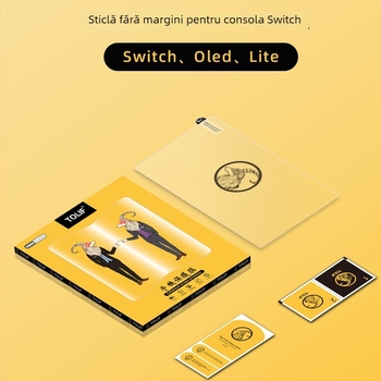 Protecție pentru ecran din sticlă temperată pentru Nintendo Switch OLED — 0,3 mm, claritate HD, antiamprentă, rezistență la căderi, acoperire completă