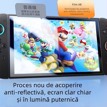 Protecție ecran AR pentru Nintendo Switch OLED/Lite – Film anti-reflexie, 0,16 mm, 96% transmisie, compatibil Switch2