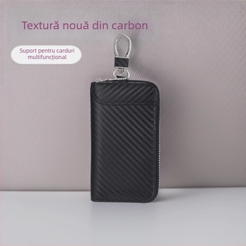 Carcasă pentru chei auto cu telecomandă – Unisex, PU, suport talie și buzunar pentru carduri, cu spațiu de depozitare, design minimalist luxos