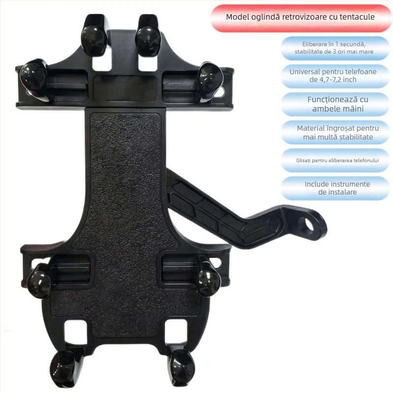 Lingke Suport Telefon pentru Motocicletă – Antișoc, Material ABS, Stil Simplu