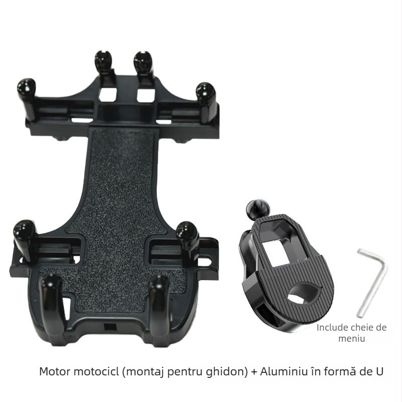 Lingke Suport Telefon pentru Motocicletă – Antișoc, Material ABS, Stil Simplu