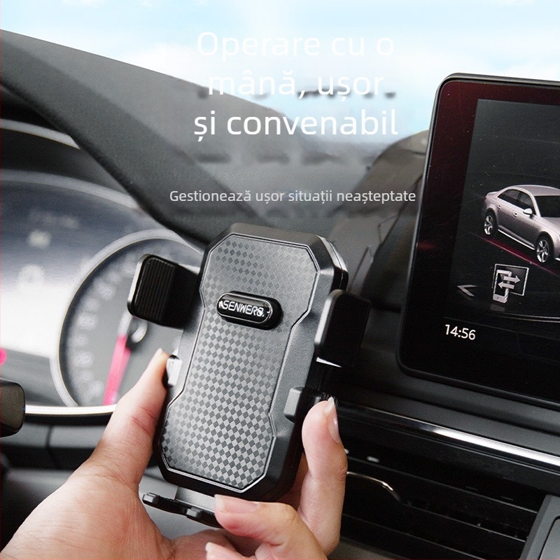 Suport pentru telefon auto cu ventuză, montaj pe bord, rotire la 360°, compatibil universal, 5W putere