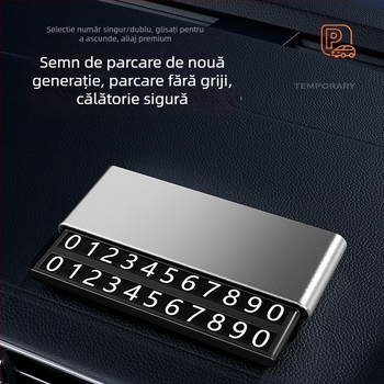 Placă dublă de înmatriculare ascunsă pentru mașină – metal, personalizabilă, imprimare logo disponibilă; Model: placă dublă; Tip: ascuns