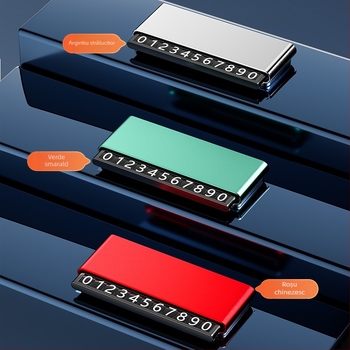 Placă dublă de înmatriculare ascunsă pentru mașină – metal, personalizabilă, imprimare logo disponibilă; Model: placă dublă; Tip: ascuns