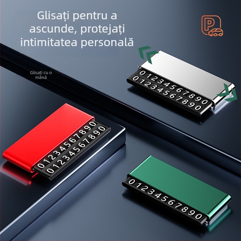 Placă dublă de înmatriculare ascunsă pentru mașină – metal, personalizabilă, imprimare logo disponibilă; Model: placă dublă; Tip: ascuns