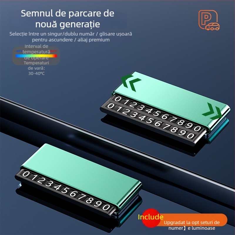 Placă dublă de înmatriculare ascunsă pentru mașină – metal, personalizabilă, imprimare logo disponibilă; Model: placă dublă; Tip: ascuns