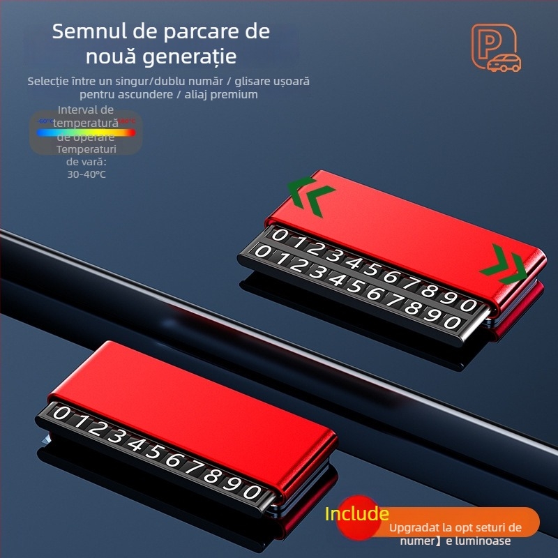 Placă dublă de înmatriculare ascunsă pentru mașină – metal, personalizabilă, imprimare logo disponibilă; Model: placă dublă; Tip: ascuns
