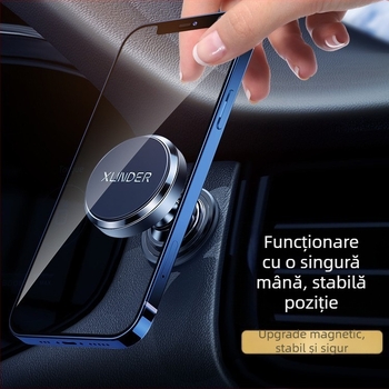 Suport pentru telefon auto - montură cu ventuză magnetică, instalare prin lipire, compatibil cu parbrizul, potrivire universală, navigație în mașină