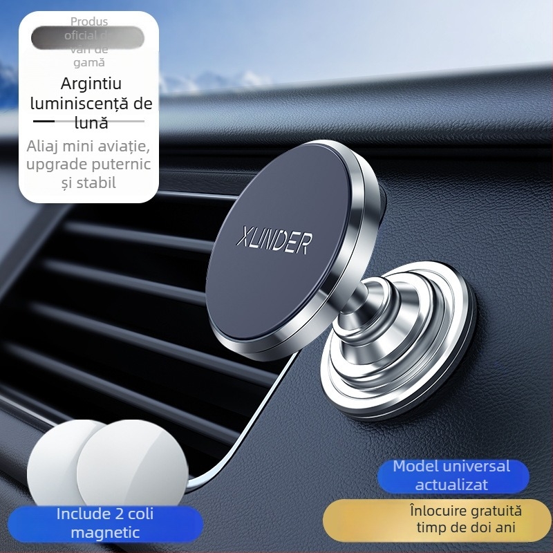 Suport pentru telefon auto - montură cu ventuză magnetică, instalare prin lipire, compatibil cu parbrizul, potrivire universală, navigație în mașină