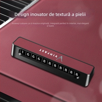 Placă temporară de parcare pentru VINFAST VF8, tip ascuns, modelul 001, Universal, fără logo