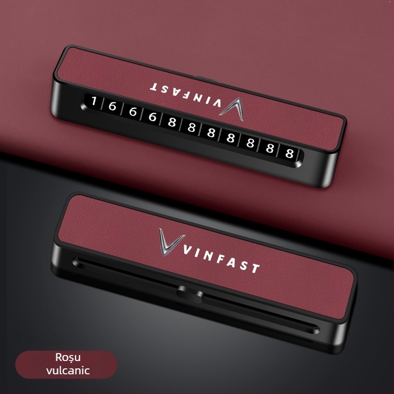 Placă temporară de parcare pentru VINFAST VF8, tip ascuns, modelul 001, Universal, fără logo