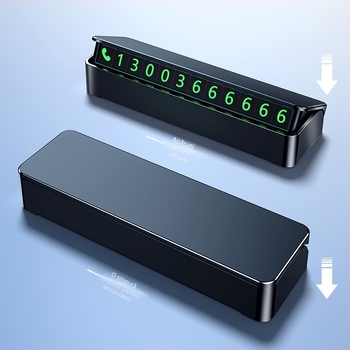 Yi Ju placă metalică de parcare ascunsă, model luminos, cu număr de telefon și logo personalizabil