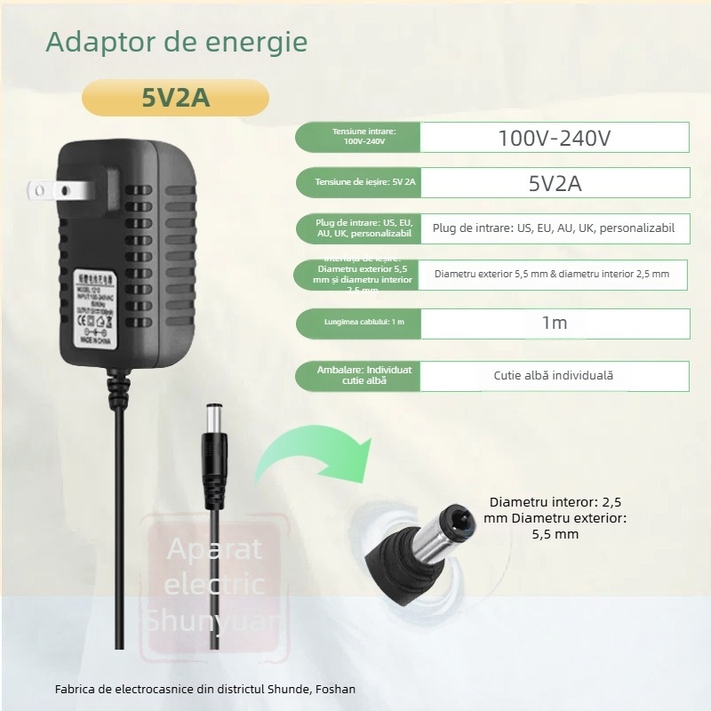 Adaptor de alimentare 5V 2A, compatibil cu routere, camere de supraveghere, set-top box-uri și modemuri optice