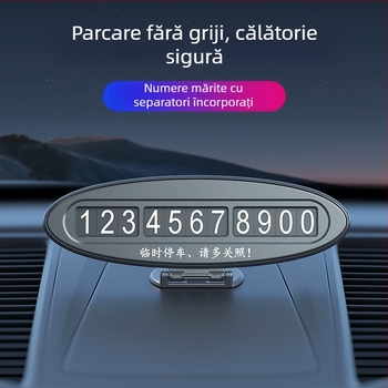 Placă de număr ascunsă pentru mutarea mașinii – model J3, plastic, logo tipărit, personalizare