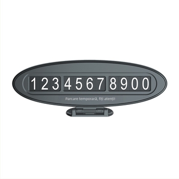 Placă de număr ascunsă pentru mutarea mașinii – model J3, plastic, logo tipărit, personalizare