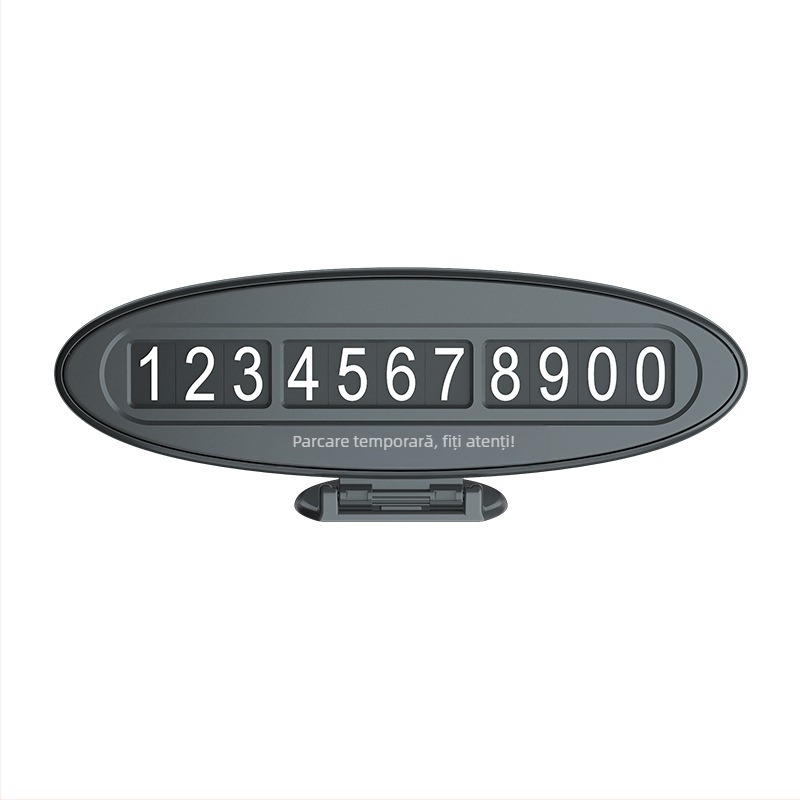 Placă de număr ascunsă pentru mutarea mașinii – model J3, plastic, logo tipărit, personalizare