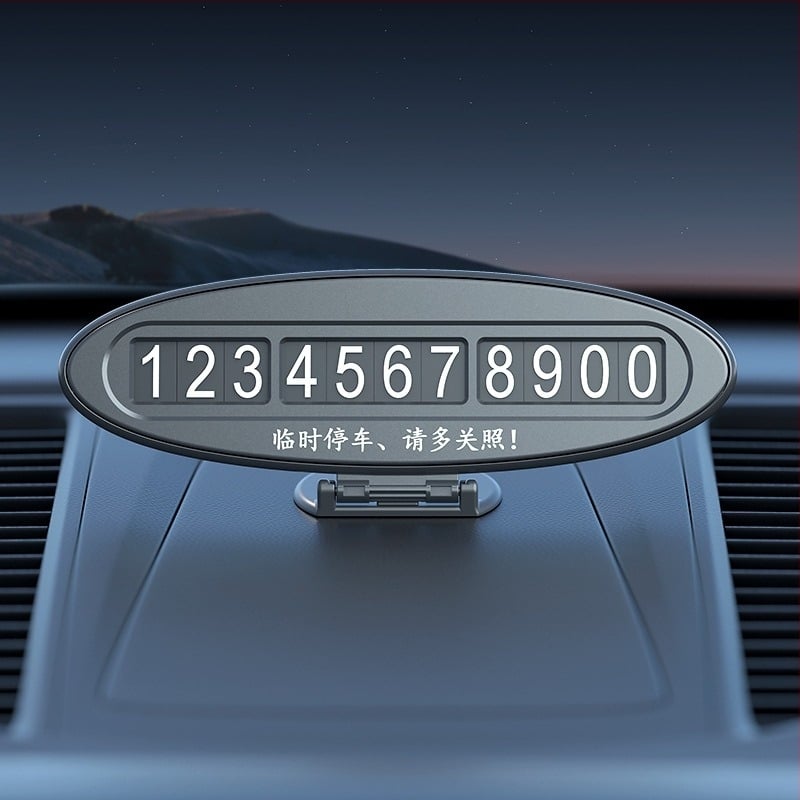 Placă de număr ascunsă pentru mutarea mașinii – model J3, plastic, logo tipărit, personalizare