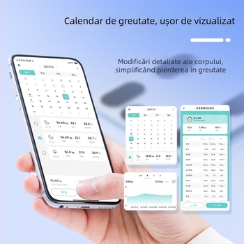 Cântar inteligent pentru masă corporală Worley FG2313WB, 5–180 kg, senzor de precizie înaltă tip G, sticlă temperată, distanță fără fir 5–10 m
